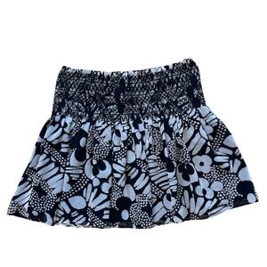 Club Monaco Smocked Floral Mini Skirt